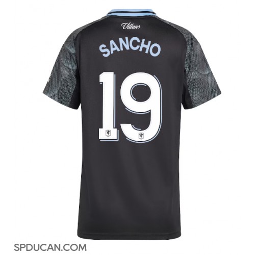 Zenski Nogometni Dres Aston Villa Jadon Sancho #19 Gostujuci 2025-26 Kratak Rukav
